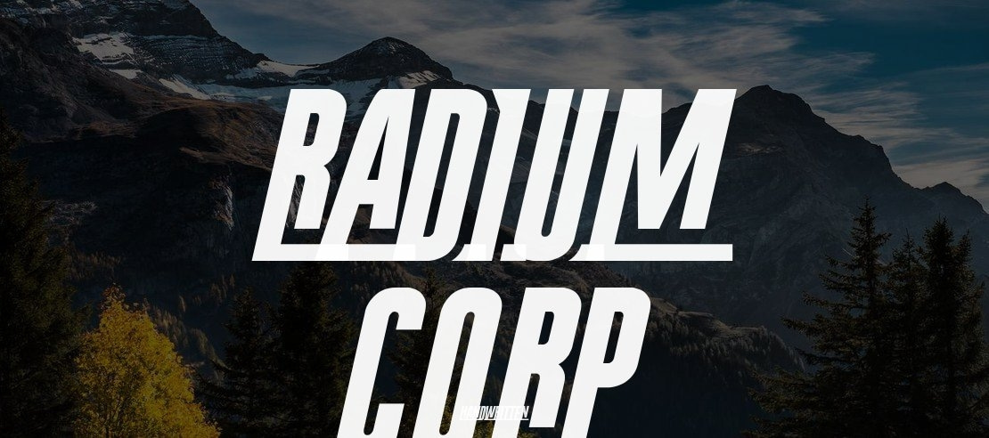 Radium Corp Font