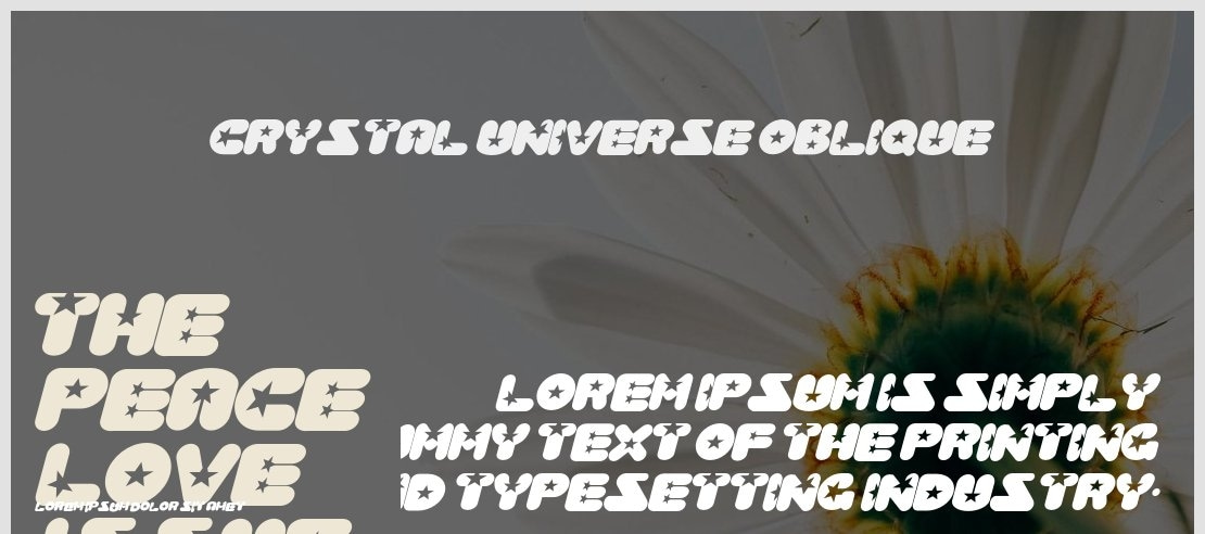 Crystal Universe Oblique Font Family