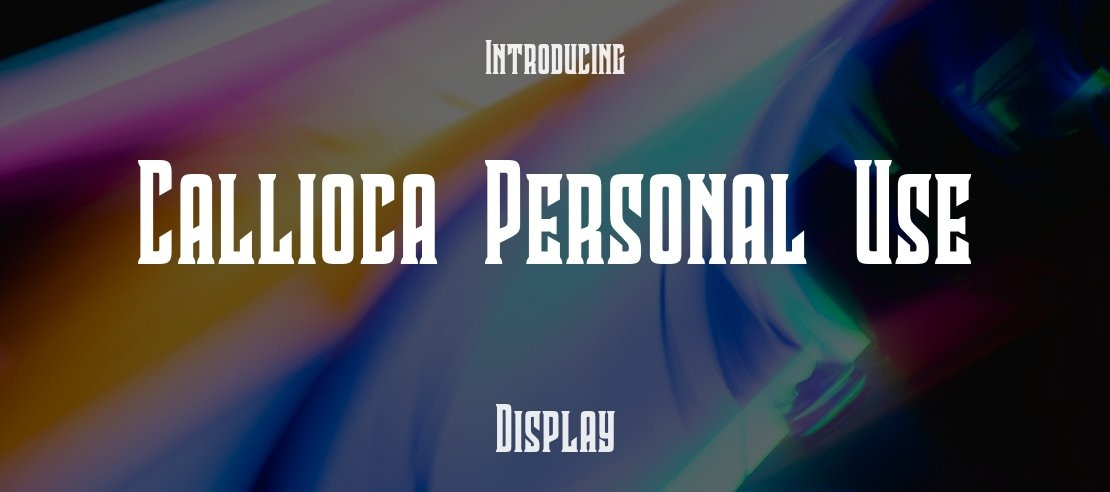 Callioca Personal Use Font