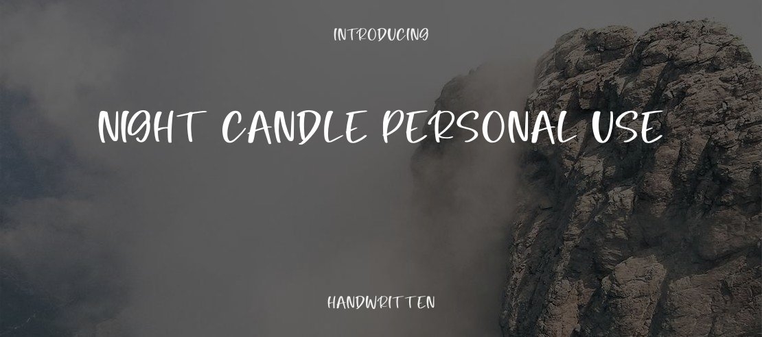 Night Candle Personal Use Font