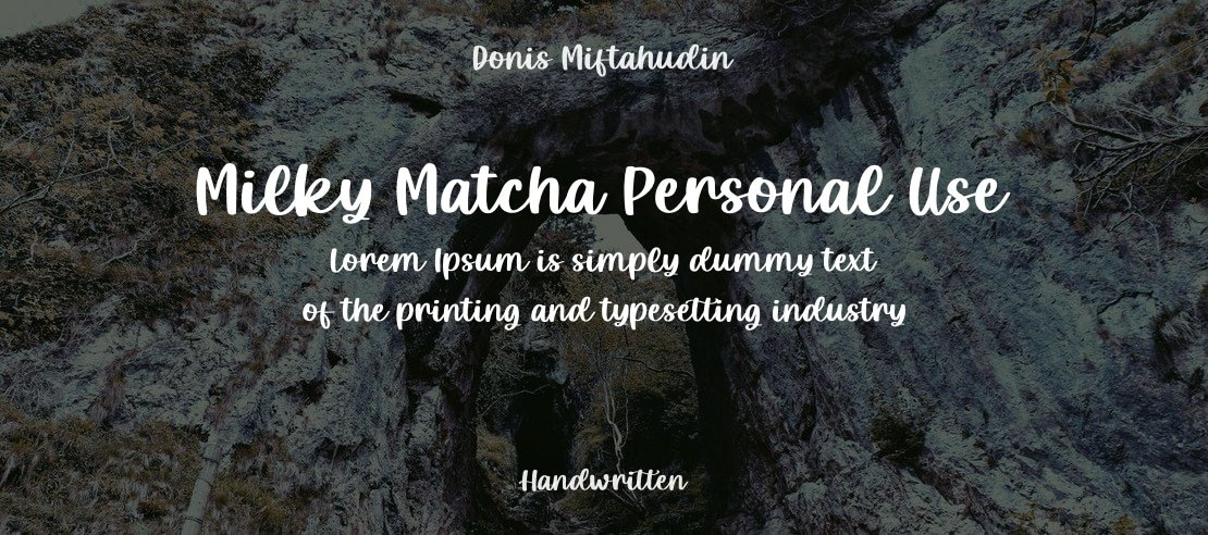 Milky Matcha Personal Use Font