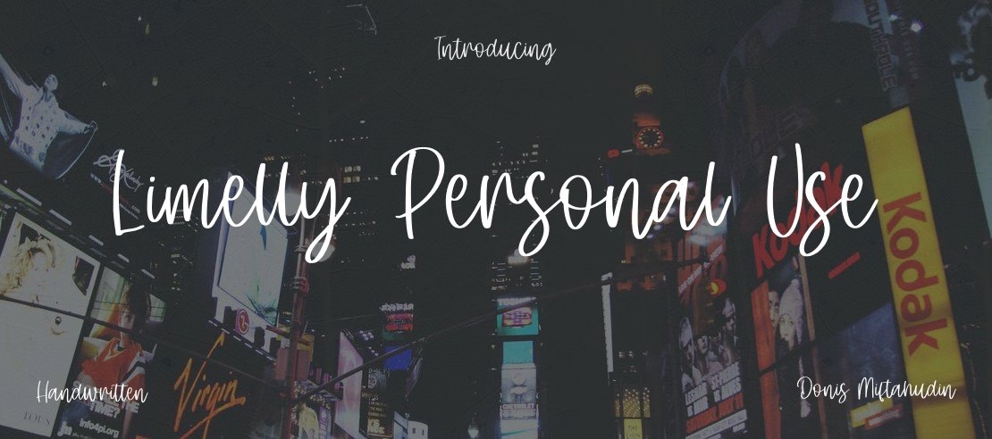 Limelly Personal Use Font