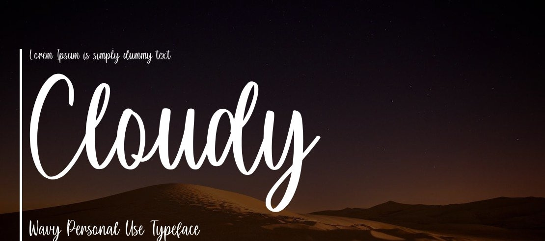 Cloudy Wavy Personal Use Font