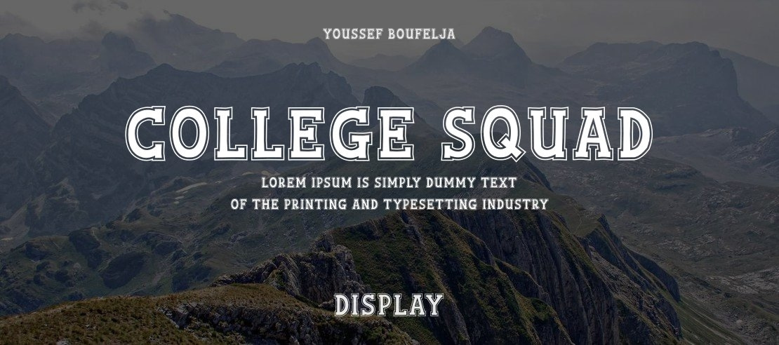 College Squad Font