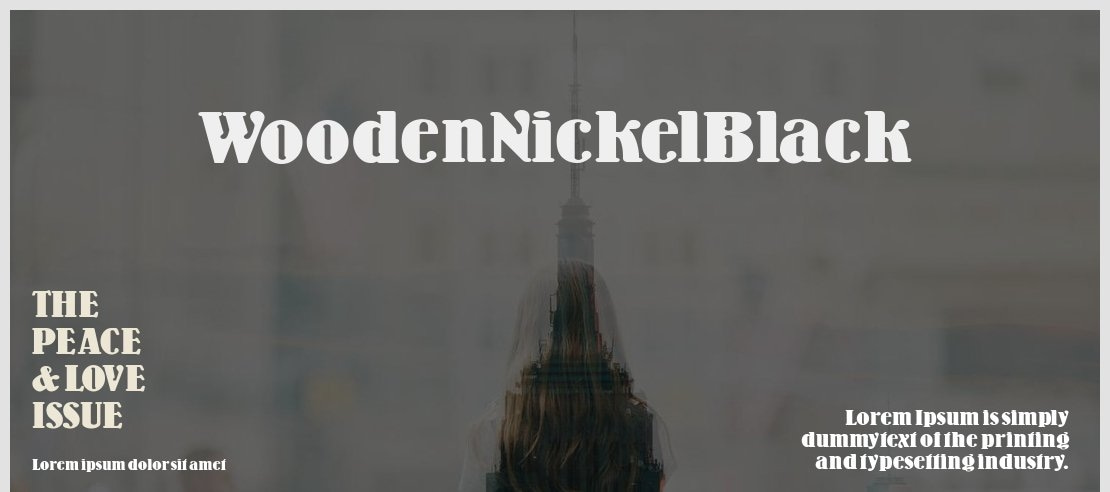 WoodenNickelBlack Font