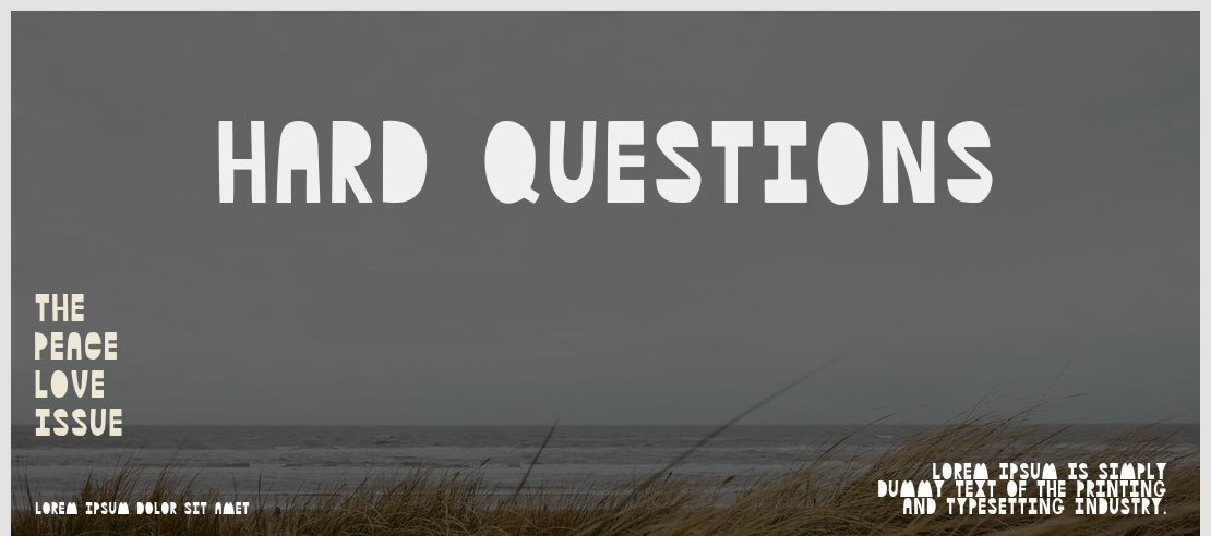 Hard Questions Font