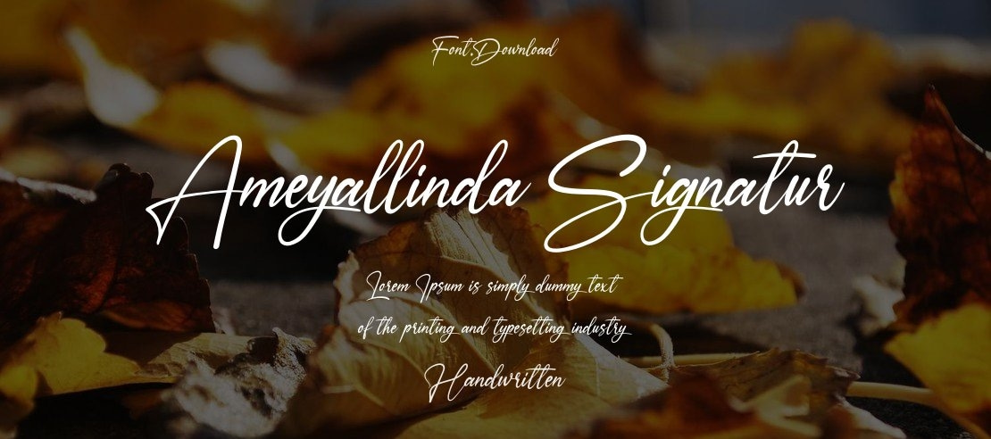 Ameyallinda Signatur Font