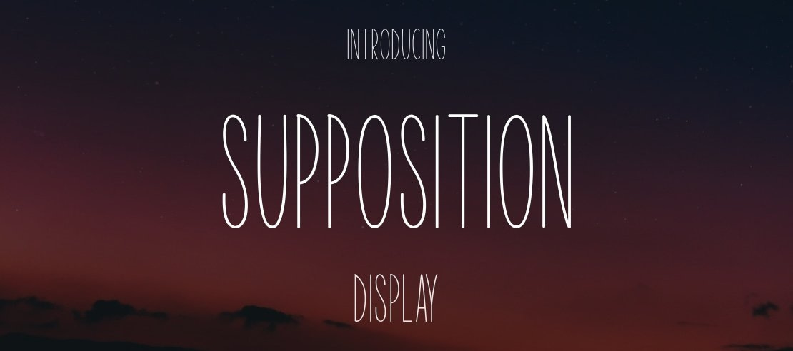 Supposition Font