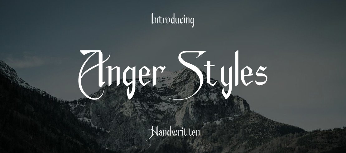 Anger Styles Font Family