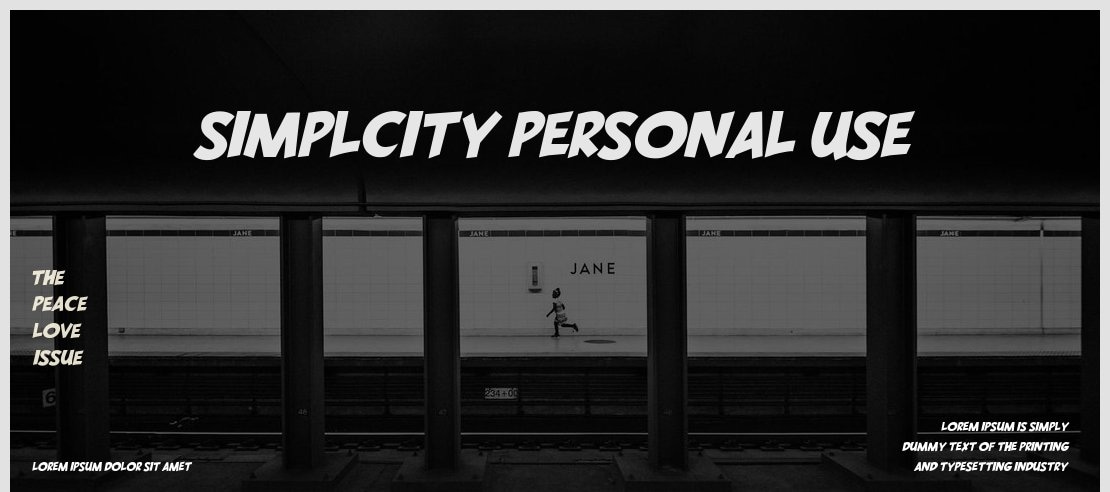 SIMPLCITY PERSONAL USE Font Family