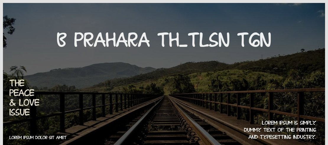 B Prahara TH_Tlsn Tgn Font Family