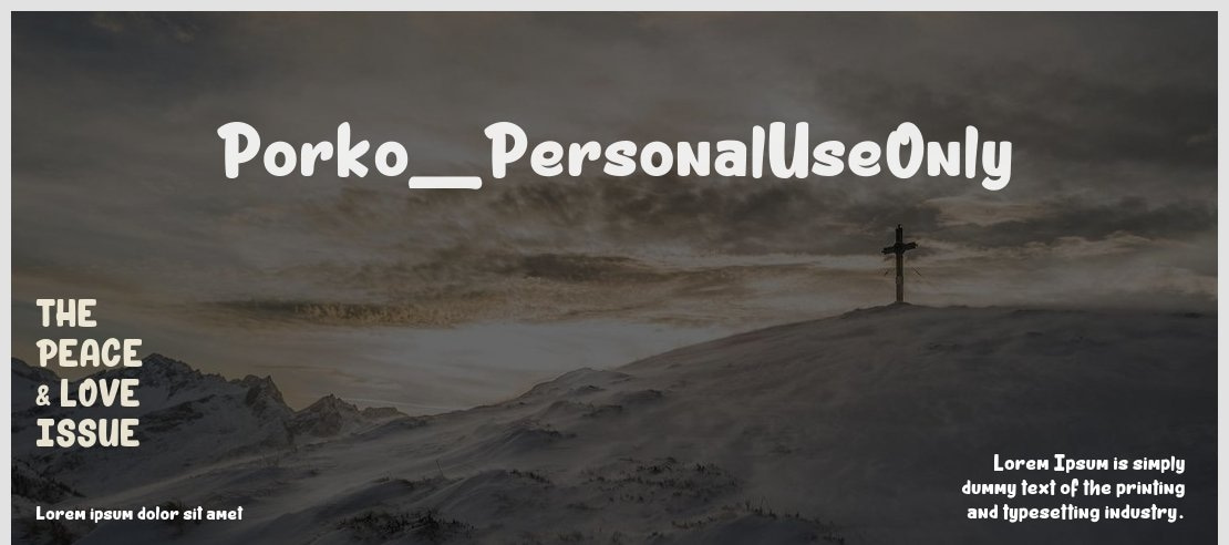 Porko_PersonalUseOnly Font Family