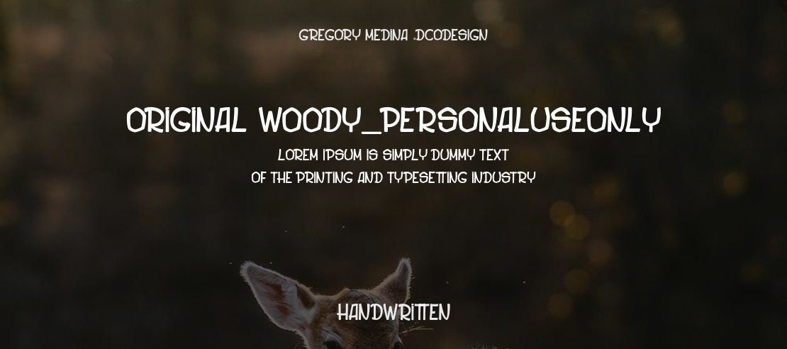 Original Woody_PersonalUseOnly Font