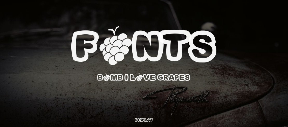 Fonts Bomb I love grapes Font