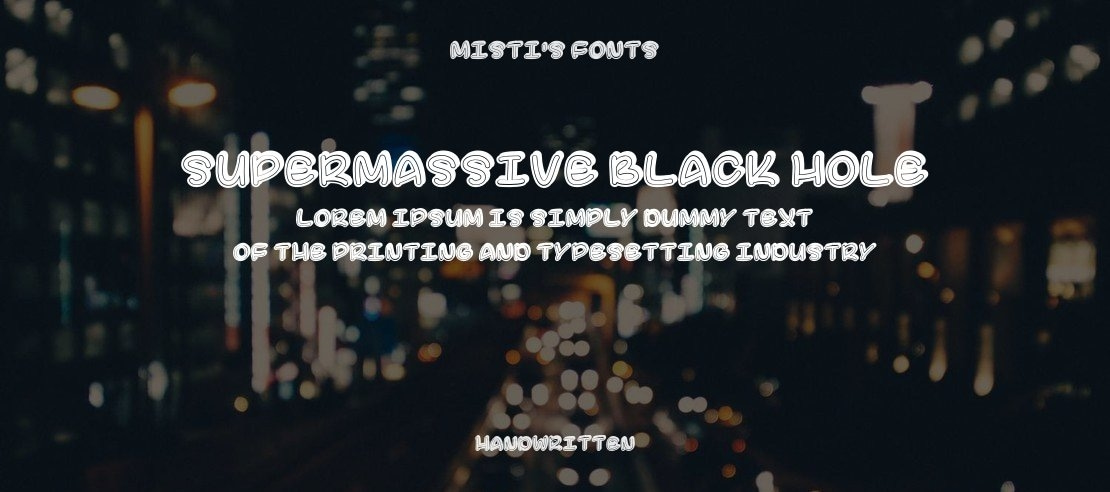 Supermassive Black Hole Font