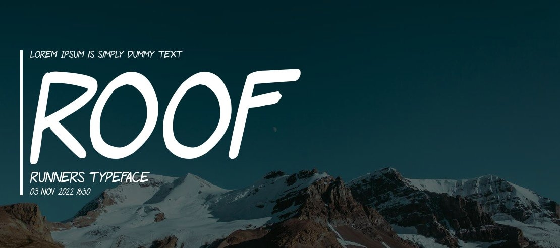 Roof runners Font Family