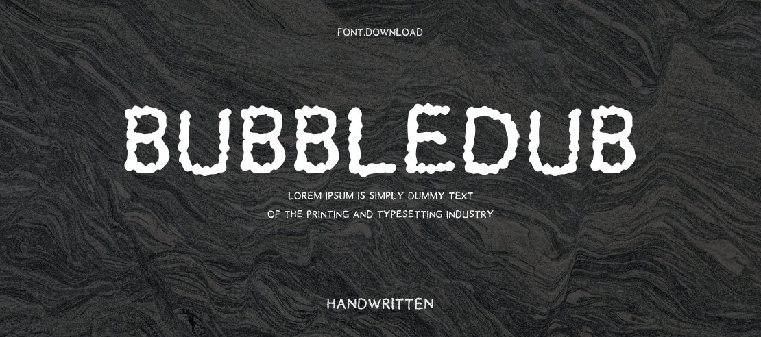 BubbleDub Font