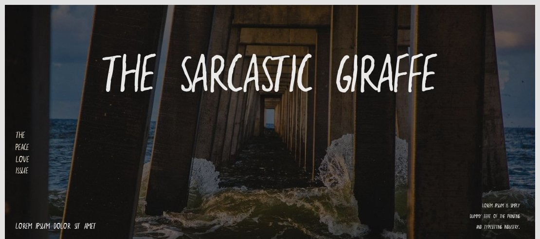 the sarcastic giraffe Font Family