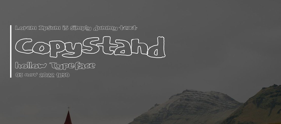 CopyStand hollow Font Family