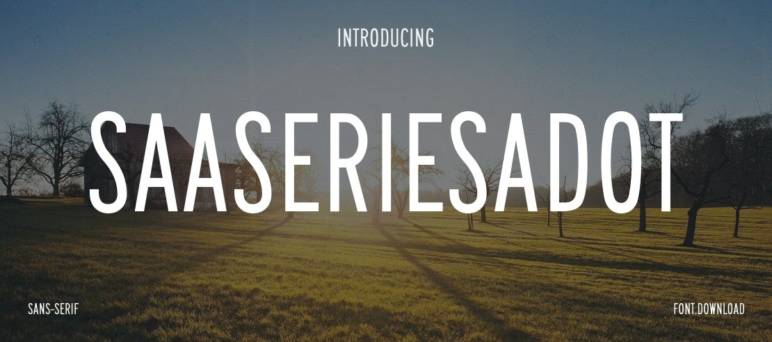 SaaSeriesADOT Font Family