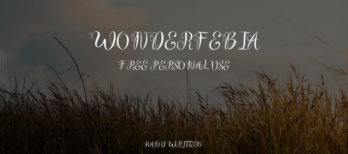 Wonderfebia Free Personal Use Font