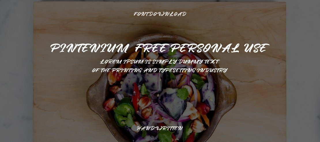 Pintenium  Free Personal Use Font