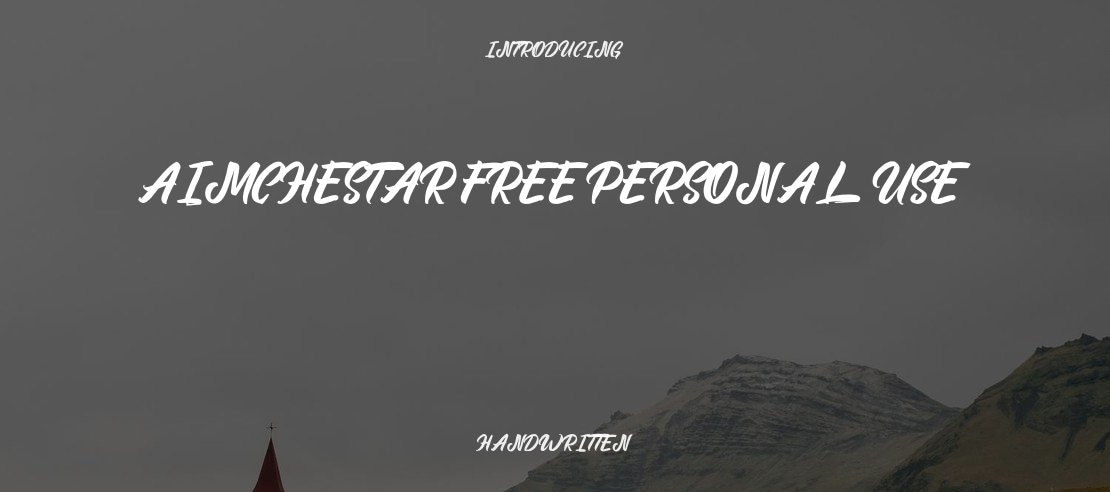 Aimchestar Free Personal Use Font