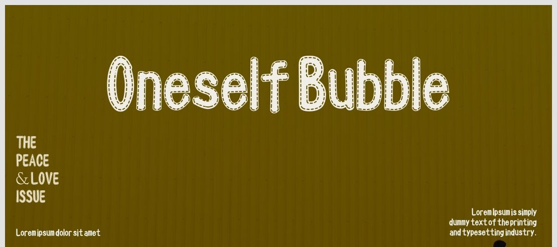 Oneself Bubble Font