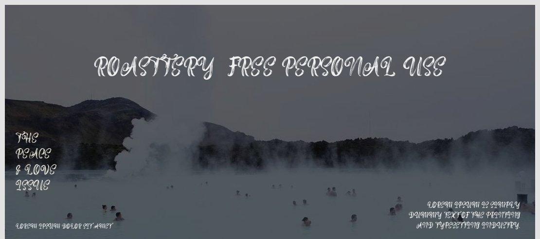 Roasttery  Free Personal Use Font