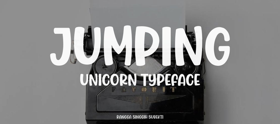 Jumping Unicorn Font