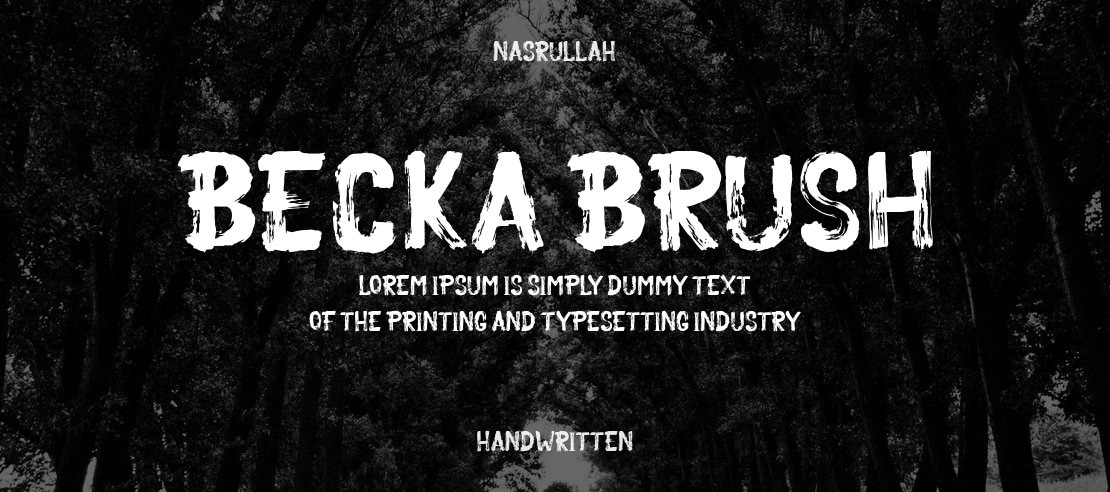 Becka Brush Font