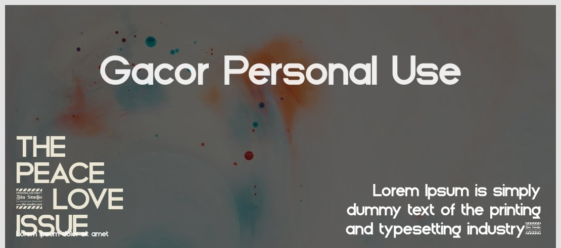 Gacor Personal Use Font