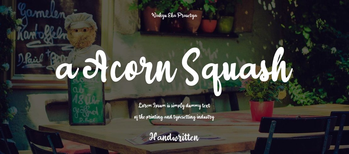 a Acorn Squash Font
