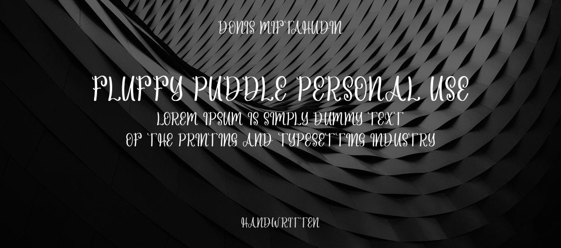 Fluffy Puddle Personal Use Font