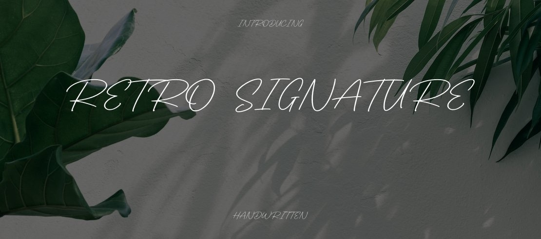 Retro Signature Font