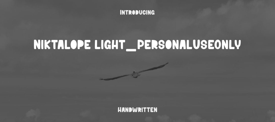 Niktalope light_PersonalUseOnly Font Family