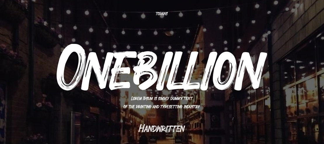 Onebillion Font Family