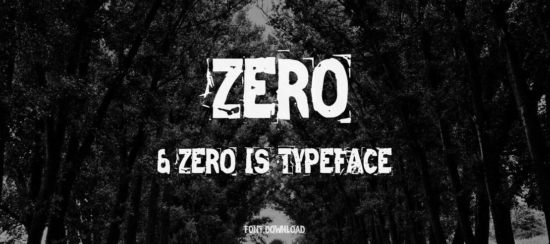 Zero & Zero Is Font