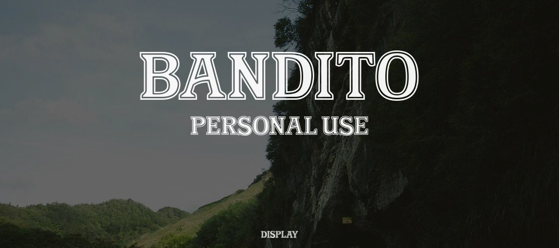 Bandito Personal Use Font