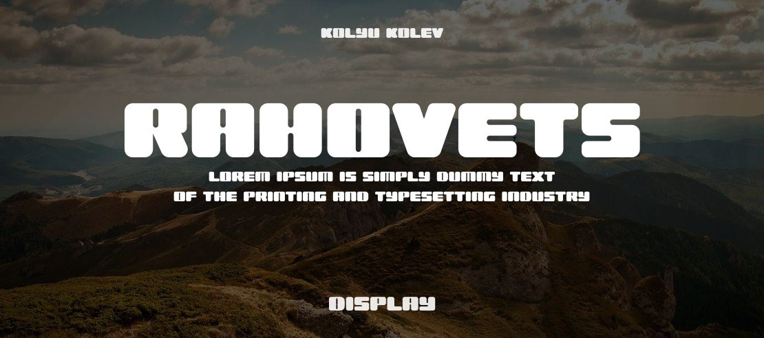 Rahovets Font