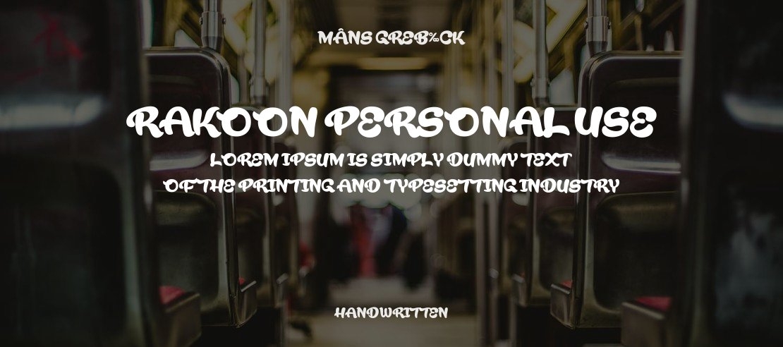 Rakoon Personal Use Font