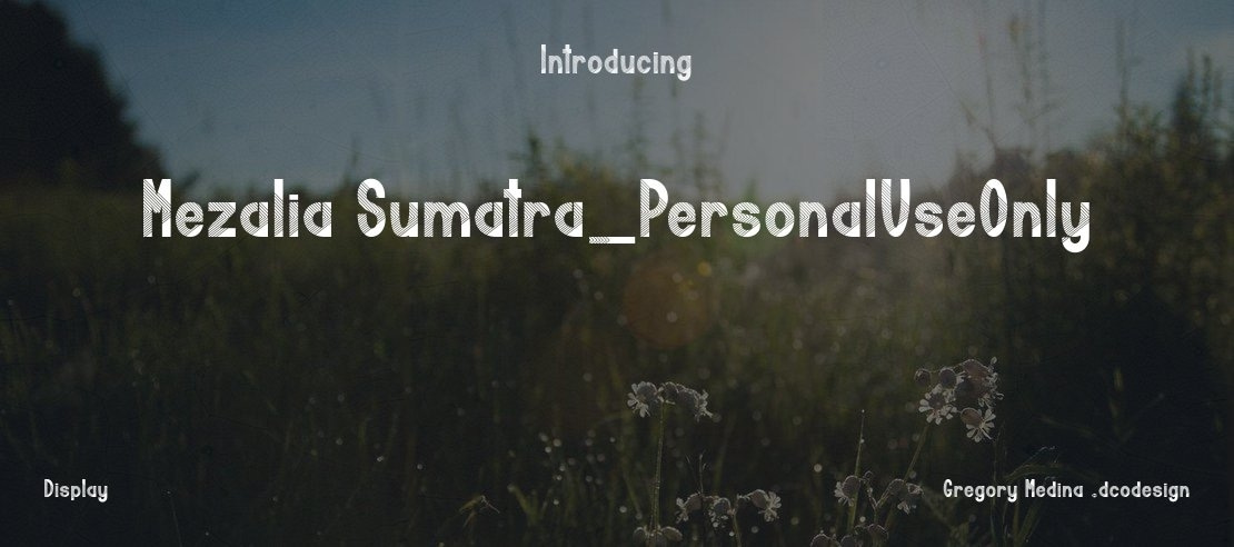 Mezalia Sumatra_PersonalUseOnly Font