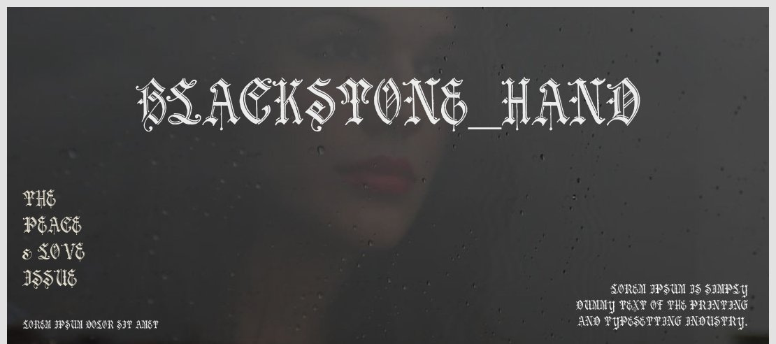 Blackstone_Hand Font