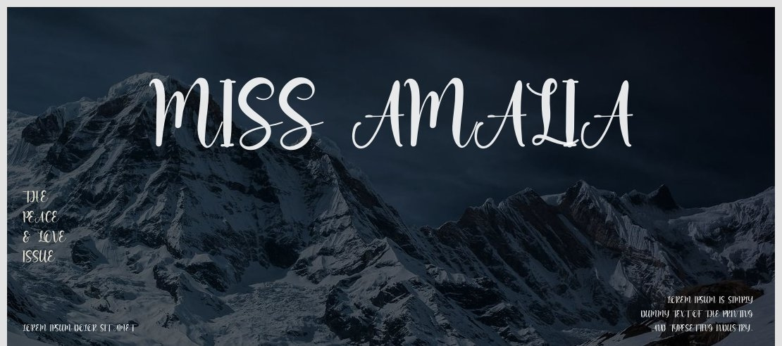 Miss Amalia Font Family