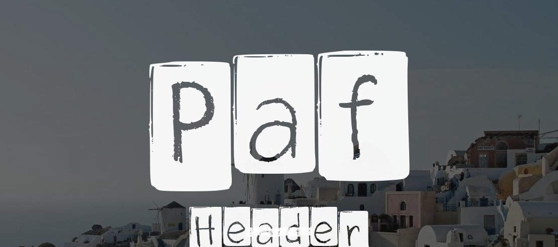 Paf Header Font