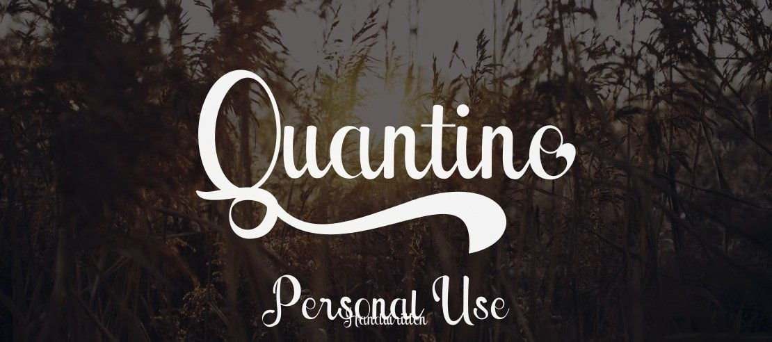 Quantine Personal Use Font