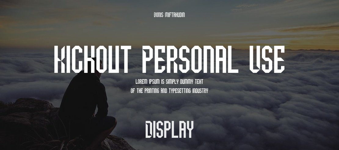 Kickout Personal Use Font