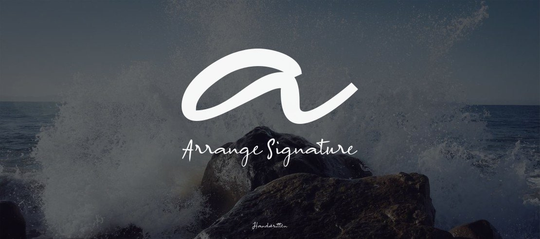 a Arrange Signature Font