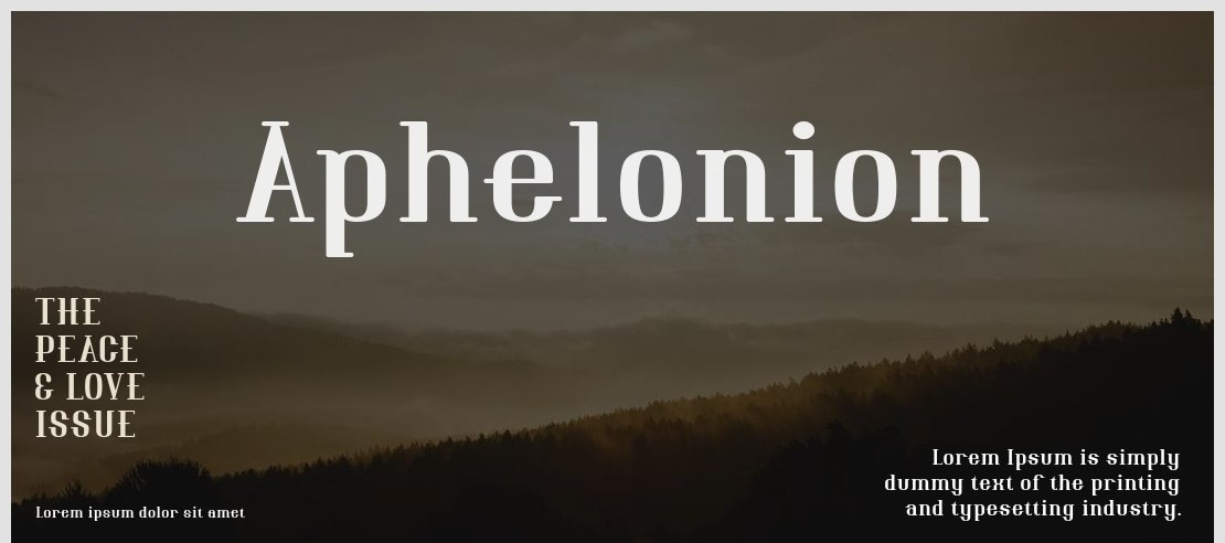Aphelonion Font