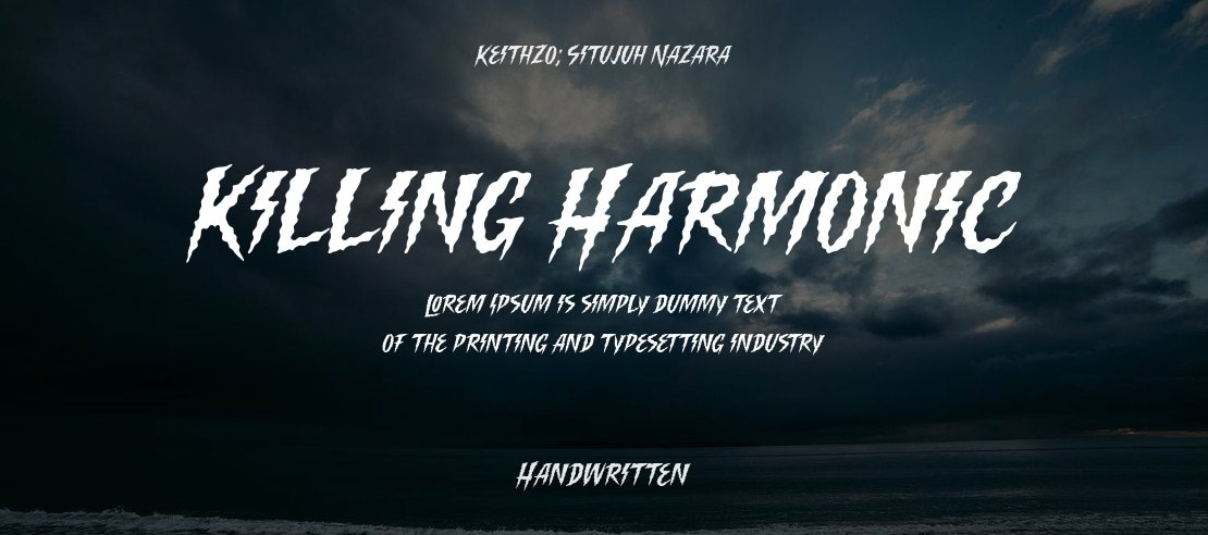 Killing Harmonic Font